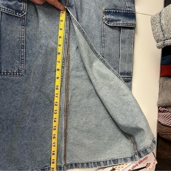 Love fire  Maxi Denim slit  Skirt size juniors 7 - Picture 9 of 10